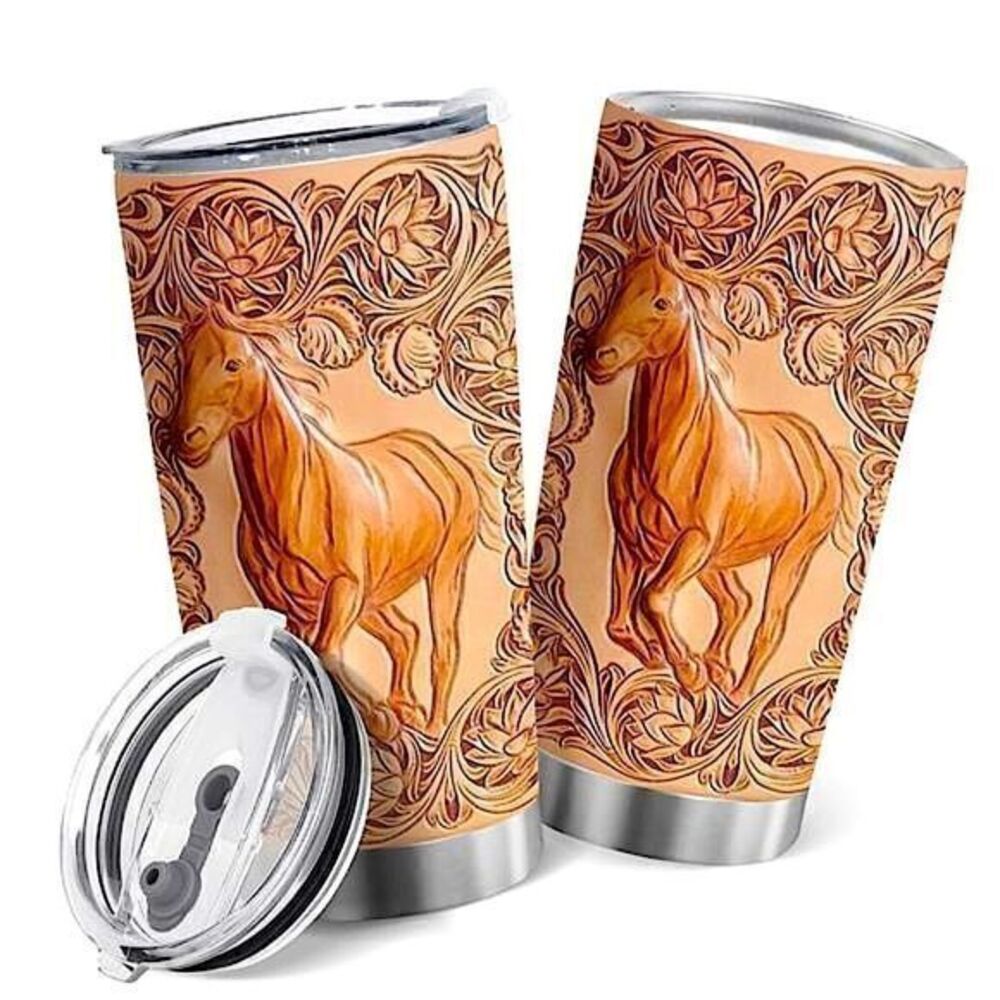 Western Wild Horses 20oz Stainless Steel Tumbler